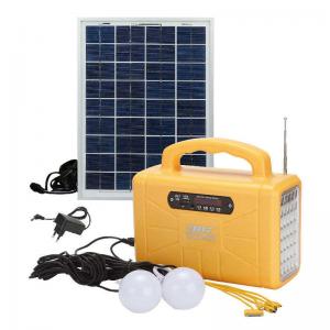 Wholesale 12v 7000mAh Small Solar Lighting System With 3 Led Bulb Kit And Mp3 FM Radio from china suppliers