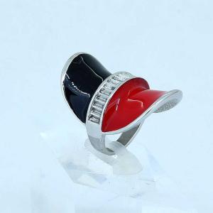 Wholesale Fashion 316L Stainless Steel Casting Clay CZ Stones Ring LRX324 from china suppliers