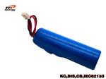 Blue Rechargeable Li Ion Battery Pack INR18650 3.7V 2500mAh 1000 Times Cycle
