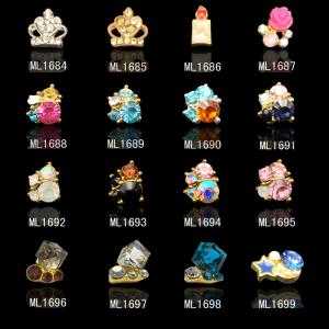 Wholesale Hot NEW Wholesale Alloy Jewelry 3D Nail Art Jewelry Nail rhinestones Sticker Supplier Number ML1684-1699 from china suppliers