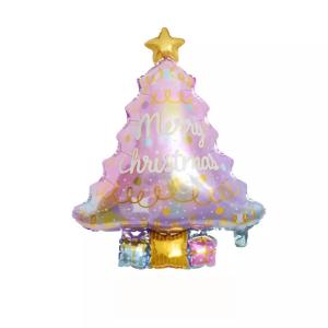 Wholesale Wholesal Pink Christmas Tree Shaped Foil Balloon Self-sealing Reusable Ballon for Year Party Supplies Aluminum Film from china suppliers