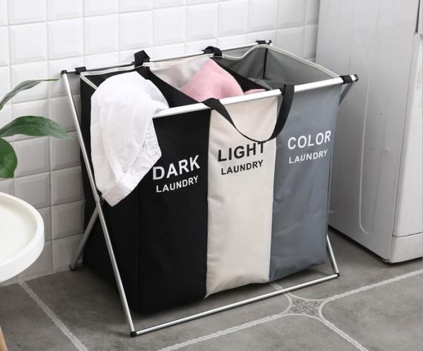 White Kids Baby Cotton Canvas Fabric Storage Bin Dirty Cloth Toys Collecting