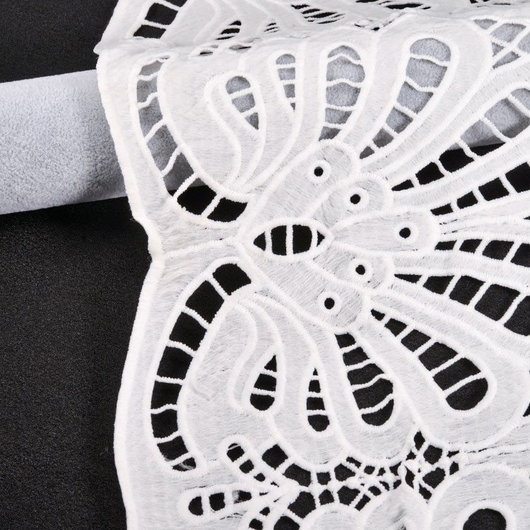 Embroidery African Lace Fabric Milk Silk Cord Guipure Lace Fabric Water Soluble Lace Fabrics