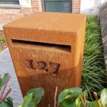 Outdoor Front Decoration Letterbox Boxes Corten Steel Garden Art Sculpture