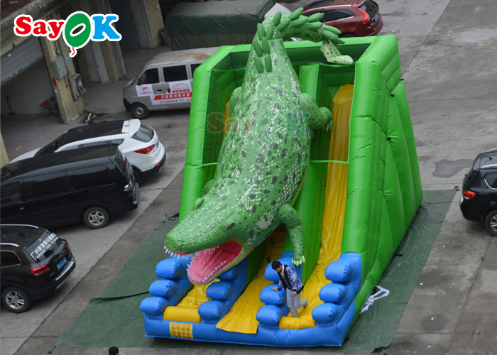 Inflatable Slippery Slide Commercial Big Crocodile Theme Inflatable Bouncer Inflatable Slide For Kids