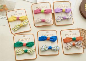 Wholesale ins DIY girls accessories sweet floral fabric irregular bow duck mouth clip cute girl candy hair clip from china suppliers