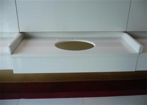 Wholesale 22‘ Wide White Crystallized Glass Countertops High Density 2.68 G / Cm3 from china suppliers