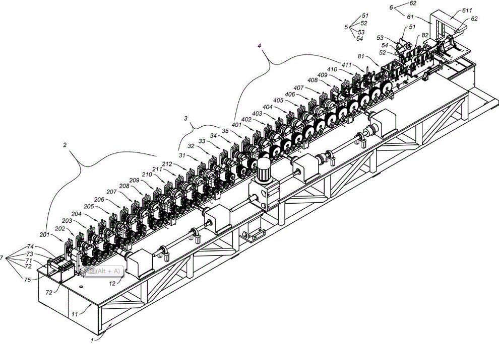 Rolling forming machine
