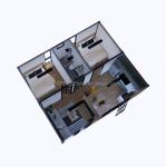Galvanized Steel Bending 180g EU Modern 2 Bedroom Prefab Steel Expandable