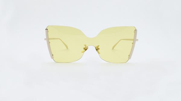 Fashion show Sunglasses One Piece Mirror Reflective Eyeglasses for Women Rimless