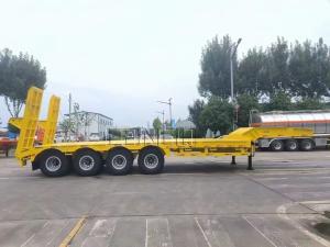 Wholesale 4 Axles 90 Tons Low Bed Semi Trailer For Heavy Machinery from china suppliers