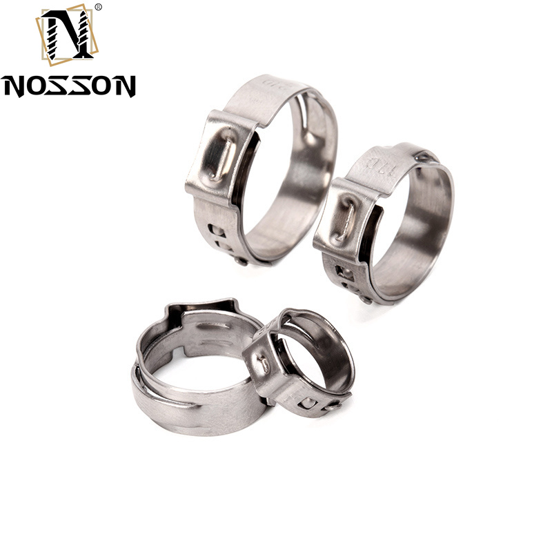 Heavy Duty Clamp Metric Measurement System Customized Support Thin Thickness Single Ear Hose Clamp for Pex Pipe