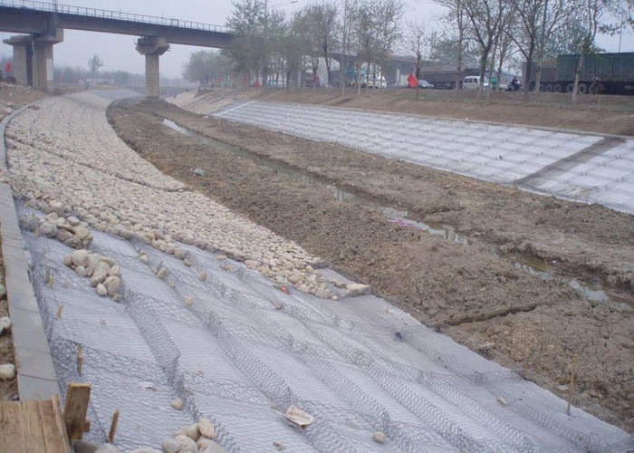 Underwater Seawal Protect Twisted Wire Gabion Baskets Zinc Coated