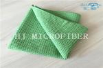 Green Color Microfiber Merbau Pineapple Grid Fabric Cleaning Cloth Towel