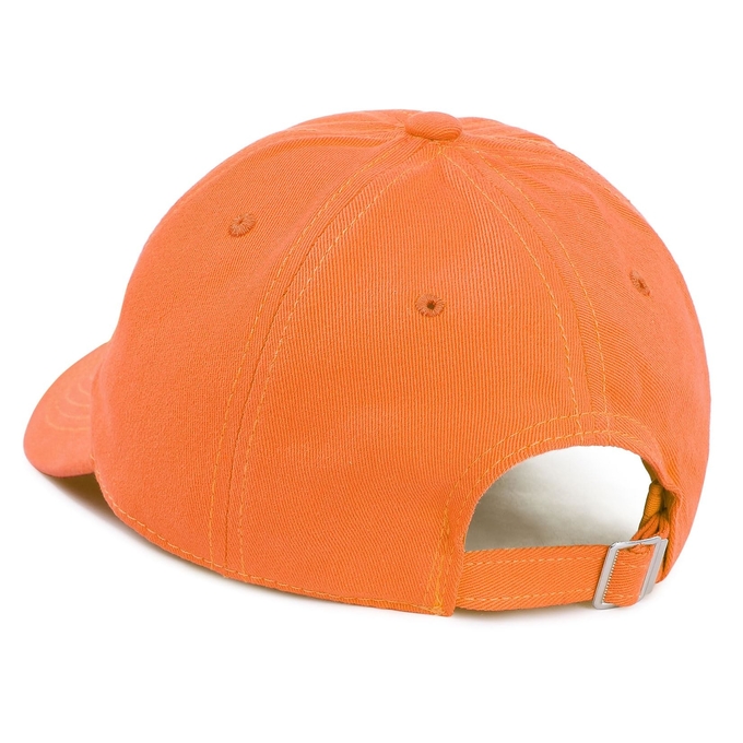 Wholesale 6 Panel Curved Brim Baseball Cap Unisex Orange Sprot hats
