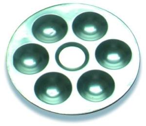 Wholesale Seven Color Pool Art Painting Accessories Watercolor Metal Palette Round Dia.13.5cm from china suppliers