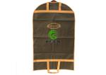 PP Non Woven Suit Zippered Garment Bags With Handles / Zip Closure Brown Color