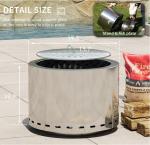 Smokeless Fire Pit for Camping Stocked and Ready to Ship Stainless Steel Wood