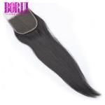 Straight Human Hair Lace Closure With Baby Hair Remy Malaysian All Color