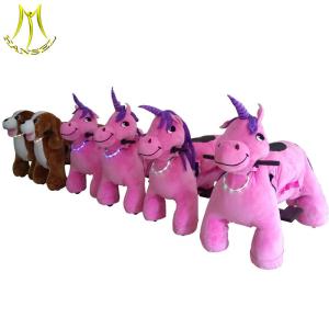 Wholesale Hansel indoor playground 4 wheels adult bike plush motorized animals from china suppliers