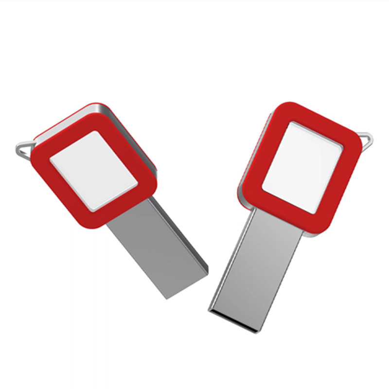 Engraving Logo Metal Crystal Usb Stick 2.0 Full Led Light Shinny