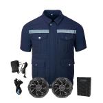 Polyester Cotton Air Conditioned Shirts M L XL XXL XXXL Size Light Grey
