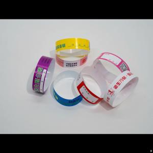 Wholesale Printed Water/Sweat Resistant Entry Admission Wrist Bands PP Synthetic Paper Event Wristbands from china suppliers