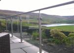 Flooring Mounted Stainless Steel And Glass Railing Systems Mirror / Satin Finish