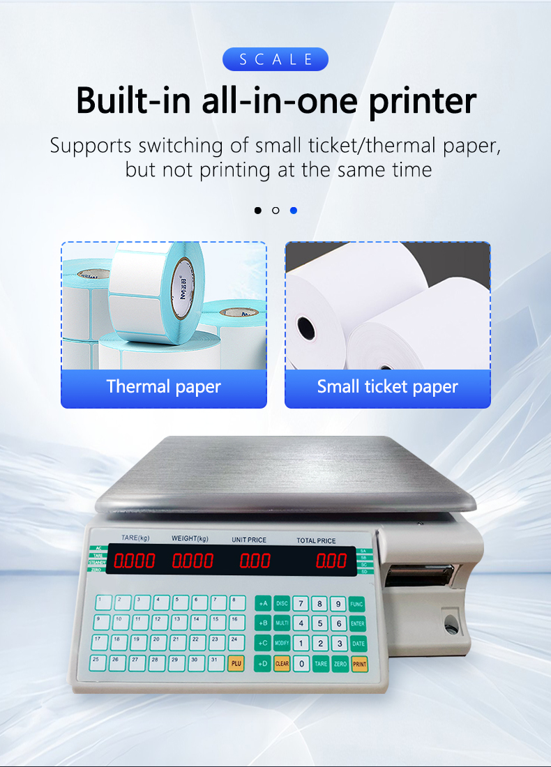 Advanced SHV-TMA Bar Code Table Scale 30kg with ABS Plastic/Stainless Steel Plate