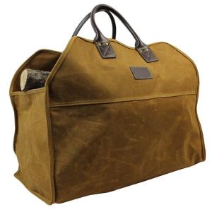 Wholesale Waterproof Waxed Canvas Firewood Bag , Large Capacity Firewood Tote Bag from china suppliers