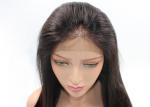 Raw Indian Full Lace Human Hair Wigs Silky Straight Wave Medium Brown Lace