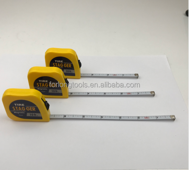 10 Feet Tire Stagger Tape Measure 3 Meter Blade 0.12mm Thickness Expedited Turnaround for Automotive Industry in Yellow