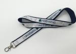 Customized logo hot sale satin ribbon silk screen lanyards for wholesale