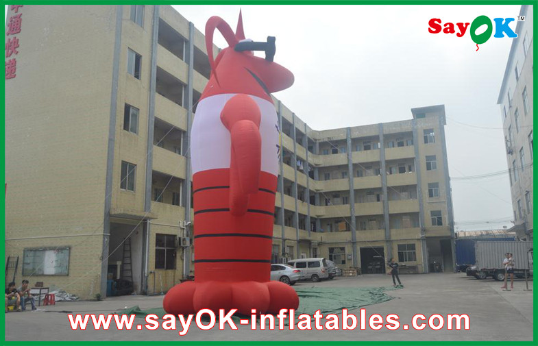 Festival Red Inflatable Cartoon Characters 420D Oxford Cloth