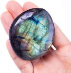 Natural Labradorite Palm Stone Healing Polished Pocket Labradorite Rock Stones