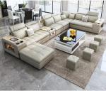 Light Leather Hotel Room Sofa Combination Modern Living Room Sofa