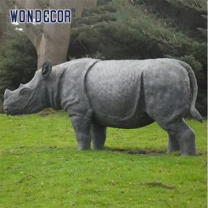 Wholesale Metal Casting Bronze Rhinoceros Sculpture Large Outdoor Garden Decoration from china suppliers