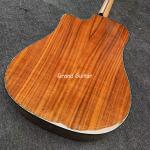 41 Inch Gloss Finishing 12 Strings Flamed Maple Neck Solid KOA Wood Acoustic
