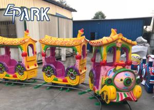 Wholesale Funny Kiddie Ride Amusement Game Machines Fiberglass 14 Seats Electrical Track Train from china suppliers