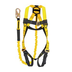 Wholesale 45mm Yellow Black Body Harness Safety ANSI Full Body Harness With Lanyard from china suppliers