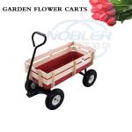 Green Potted Garden Trolley Cart Inflatable Wheel Easy And Easy