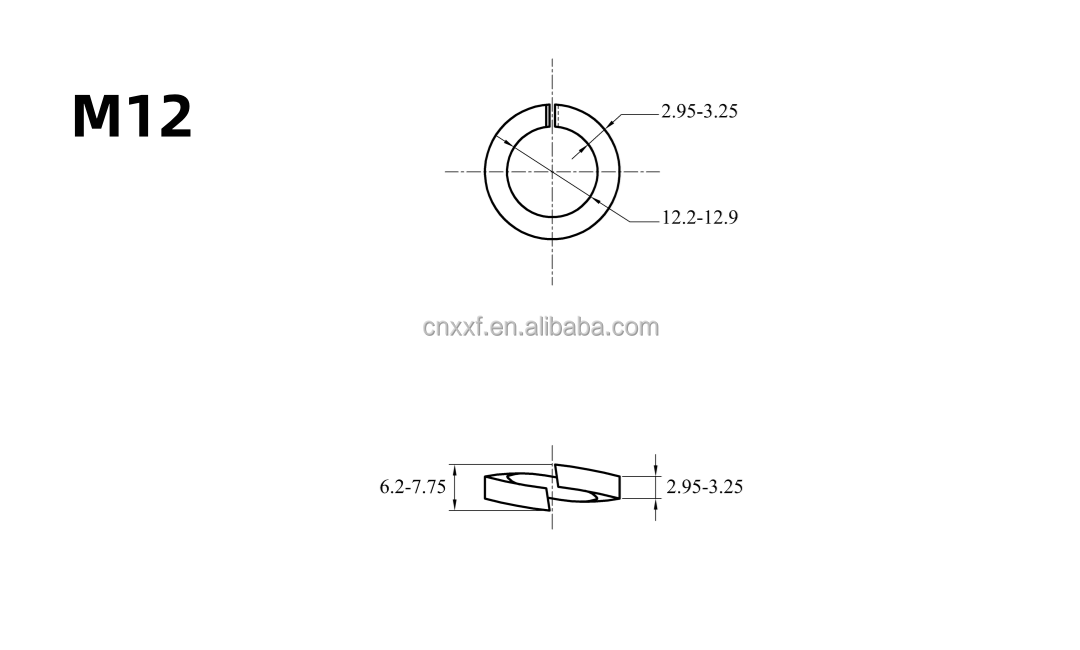 GB93 Standard Plain Finish Hastelloy C-276 Flat Spring Washer M6-M24 for Spring and Load Applications