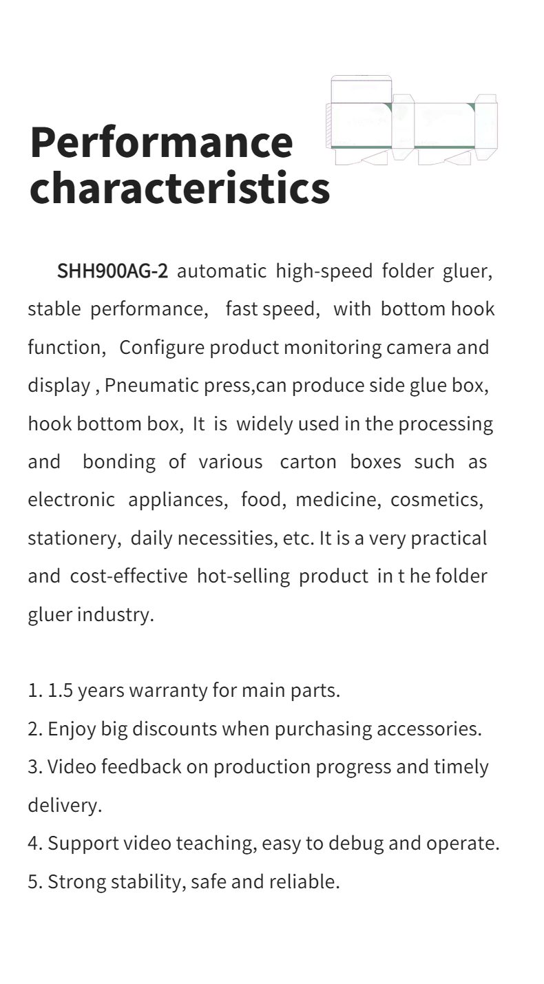 SHH900AG-2 Automatic Bottom Box Folding Gluing Machine for Wood Packaging Material