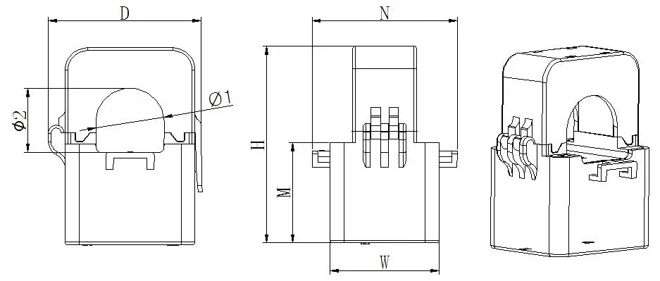 Silicon Steel Split Core Current Transformer OEM 5A