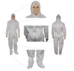 White Anti-bacterial Protective Safety 25GSM Disposable Body Suit