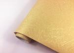 Fire - Proof Washable Damask Self Adhesive Wallpaper Golden Color European Style