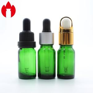 Wholesale 10ml Green Essential Oil Glass Bottle Vial With Plastic Dropper Cap from china suppliers
