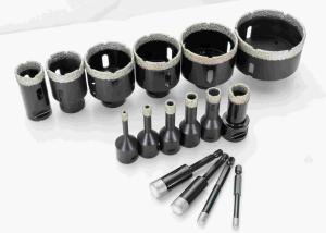 Wholesale M14 Shank Dry Vacuum Brazed Diamond Hole Saw / Diamond Tile Hole Cutter Set from china suppliers
