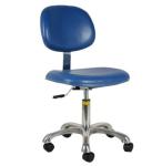 Industrial Comfortable ESD Safe Chairs PU Leather Color Black Or Blue Arm Rest