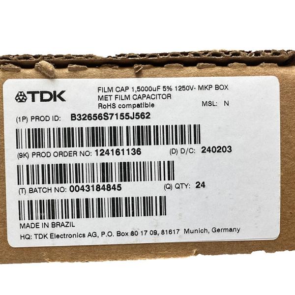 B32656S7155J562 TDK/EPCOS high-performance film capacitor 100% original and